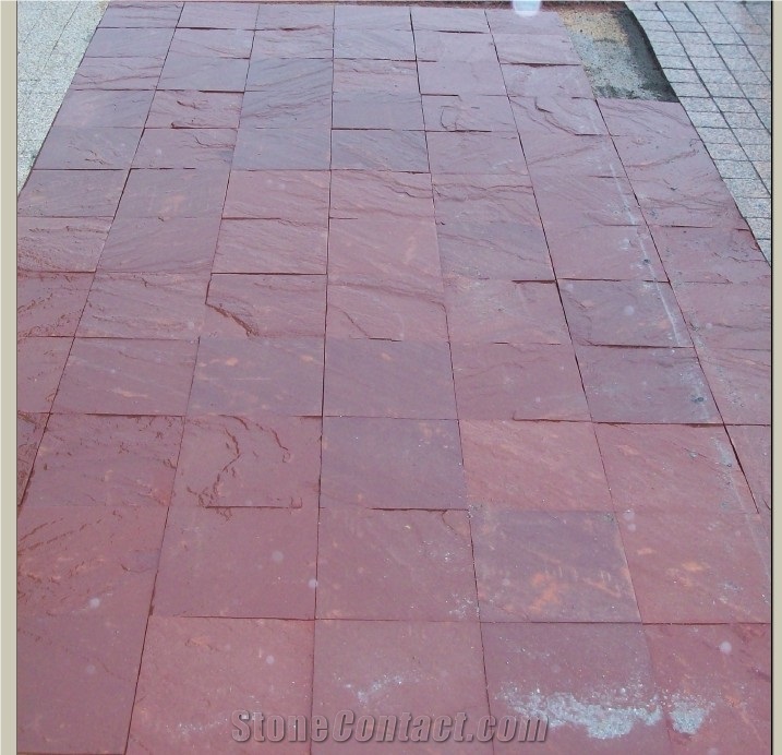 Purple Sandstone Paving, Purple Lilac Sandstone Cobble, Pavers