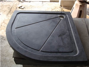 Cina Bluestone Shower Tray, Black Blue Stone Shower Tray