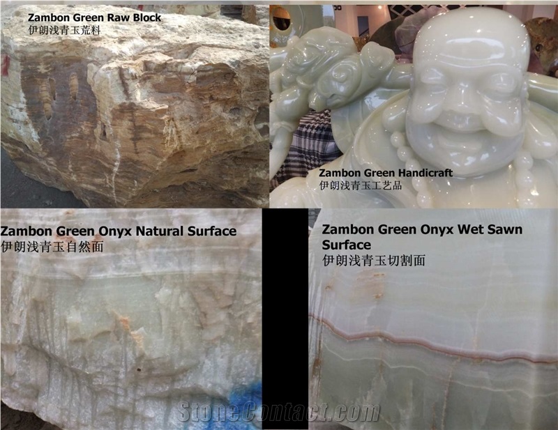 Zambon Green Onyx Slab & Tile, Royal Gold Green Onyx Tiles