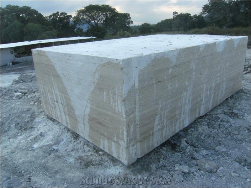 Travertine Blocks Like Classic Roman, Xalapa Travertine Block
