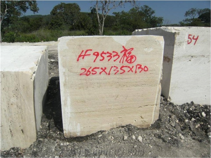 Travertine Blocks Like Classic Roman, Xalapa Travertine Block