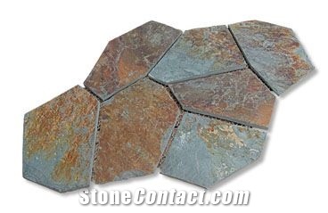 Hebei Rust Slate Irregular Flagstone