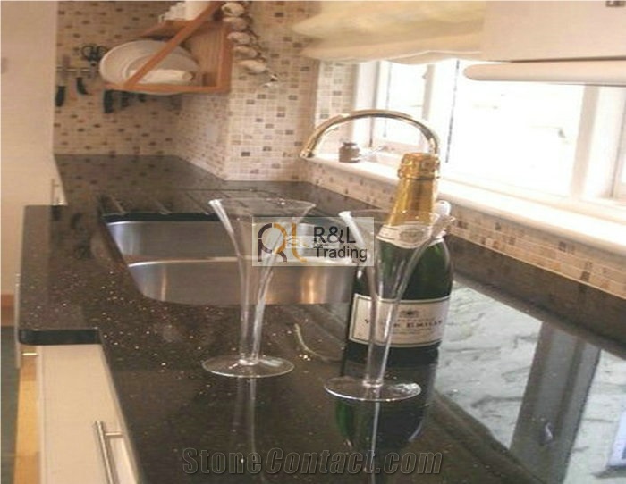 Black Galaxy Countertop, Galaxy Black Granite Countertop