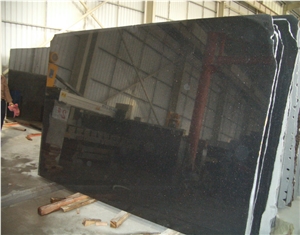 Black Galaxy Granite Slabs, India Black Granite