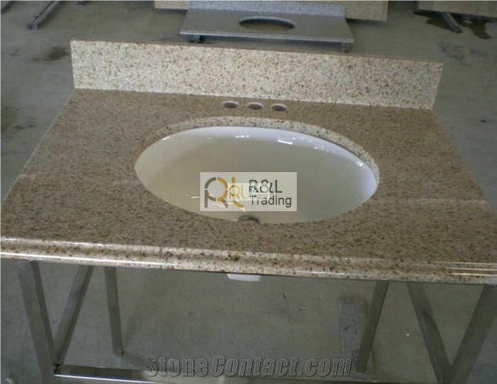 G682 Vanity Top, G682 Yellow Granite Vanity Top