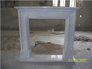 White Marble Fireplace