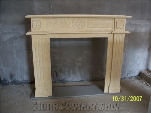 White Marble Fireplace