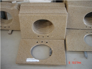 G682 Vanity Top,Yellow Granite Vanity Top,Rustic Granite Vanity Top