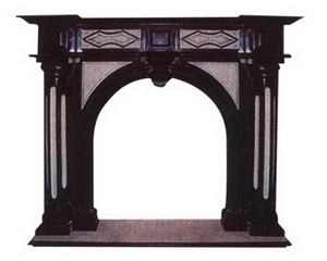 Black Granite Fireplace