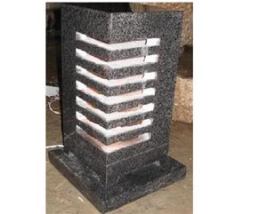 Black Solar Lamp, G654 Black Granite Lamps