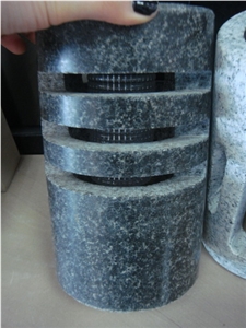 Black Solar Lamp, G654 Black Granite Lamps