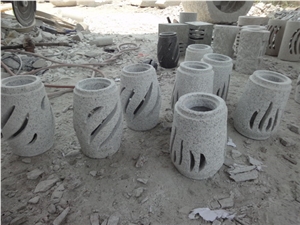 Grey Granite Solar Lamp, Sesame White Granite Lamps Grey Granite Solar Lamp, Sesame White Granite Lamps