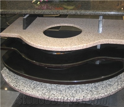 White and Black Granite Vanities