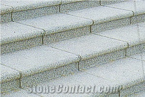 White Step Stair, Sesame White Granite Stairs