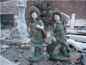 Marble Stone Sculpture, Green Marble Sculpture