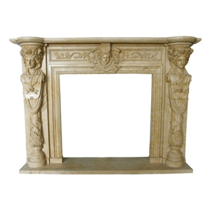 Fireplaces / Stone Fireplace / Granite and Marble, Grey Granite Fireplaces