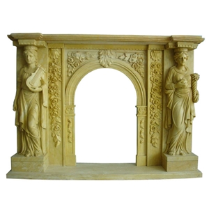 Fireplaces / Stone Fireplace / Granite and Marble, Grey Granite Fireplaces