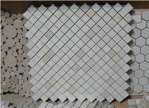 Beige Mosaic Tile, Crema Marfil Beige Marble Mosaic