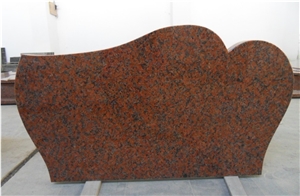 Maple Red Granite Gravestone, G562 Red Granite Gravestone