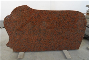 Maple Red Granite Tombstone,headstone, Crown Red Granite Headstone