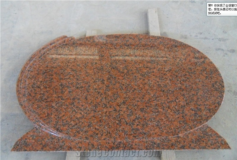 Maple Red Tombstone,headstone, Maple Red Granite Headstone