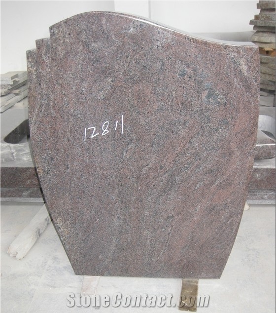 Paradiso Granite Gravestone, Paradiso Bash Lilac Granite Gravestone