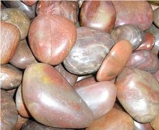 Polished River Stone, Red Granite River Stone