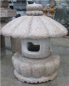 Stone Lamp, Lantern, G682 Yellow Granite Lantern
