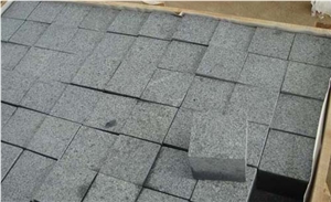 G654 Black Granite Cube Stone