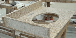 Granite Standard and Customed Vanity Tops, G682 Yellow Granite Vanity Tops