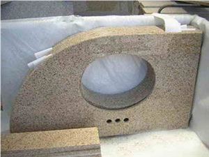 Granite Standard and Customed Vanity Tops, G682 Yellow Granite Vanity Tops