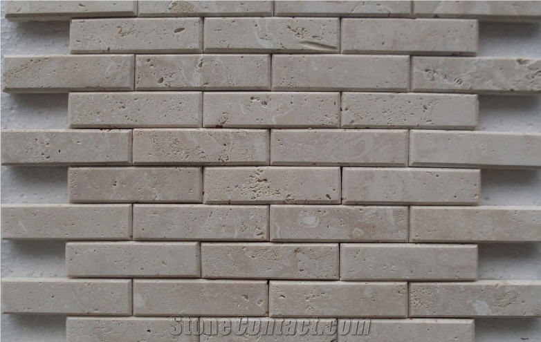 Coral Stone Mosaic, Shell Stone White Brick Mosaic