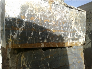 Black ,Gold Marble Block