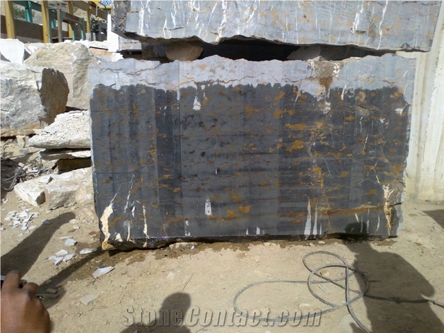 Black ,Gold Marble Block