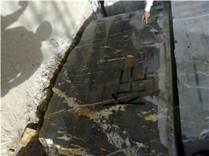 Black ,Gold Marble Block