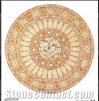 Beige Marble Mosaic Medallion
