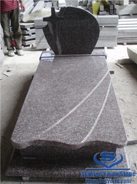 G664 Granite Monument, Bainbrook Brown Granite Monument
