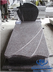 G664 Granite Monument, Bainbrook Brown Granite Monument