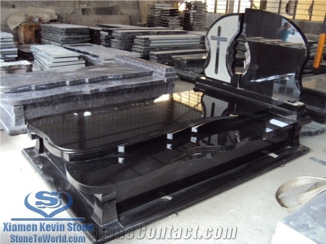 Tombstones, Monuments, Shanxi a Black Granite Tombstones