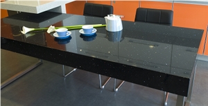 Black Quartz Stone Kitchen Top