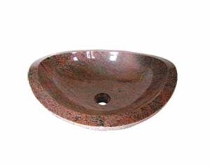 Vanity Sink VS-008, Red Granite Sink