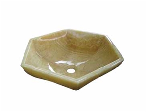 Vanity Sink VS-009, Yellow Onyx Sink