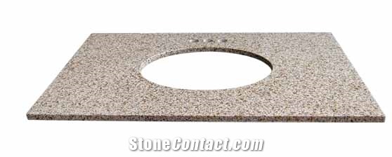Vanity Top CT-003, G682 Yellow Granite Vanity Top