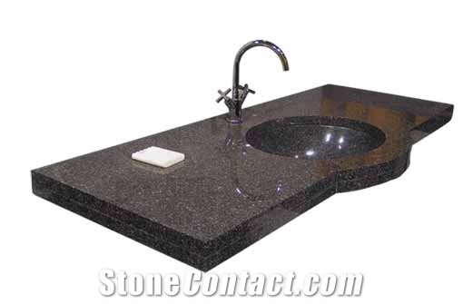 Vanity Top VS-001, Brown Granite Vanity Top