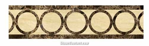 Water Jet Border Line, Brown Marble Border Line