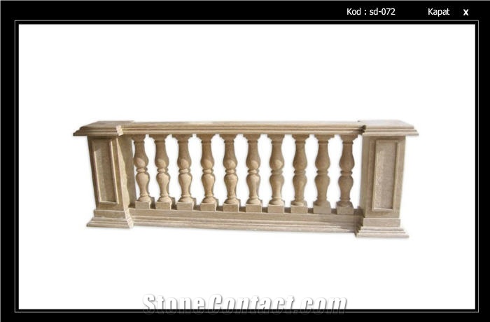 Karaman Travertine Balustrade, Karaman Light Beige Travertine
