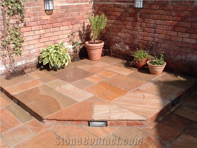 Modak Sandstone Pavers, Red Sandstone