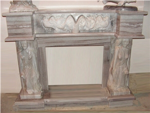 Slawniowice Marble Fireplace, Grey Marble Slawniowice Marble Fireplace, Grey Marble