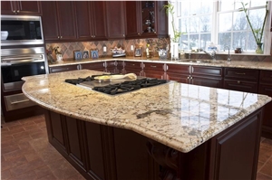 Kitchen Counter Top, Verniz Tropical Yellow Granite Kitchen Countertops
