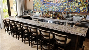 Antique Persa Gold Granite Bar Top, Amber Persa Granite